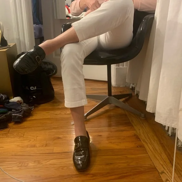 J. Crew White Billie Demi Boot Crop Jeans Kick-flare Denim Pants Size 27 EUC - Picture 14 of 16